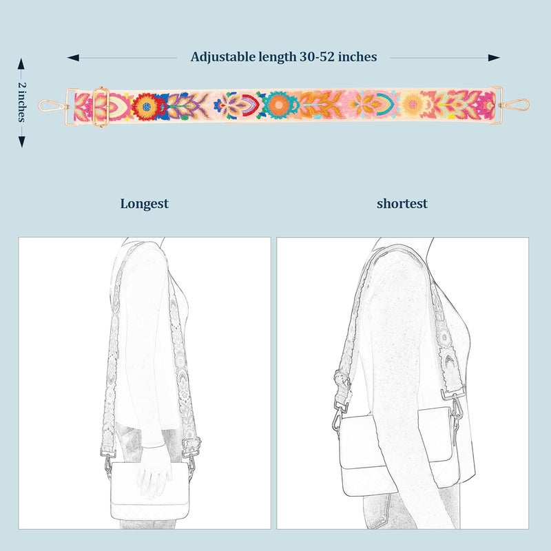 chushui Store Knit Purse Strap,Replacement Crossbody Wide Adjustable Shoulder Strap for Bag Handbag - Image 2